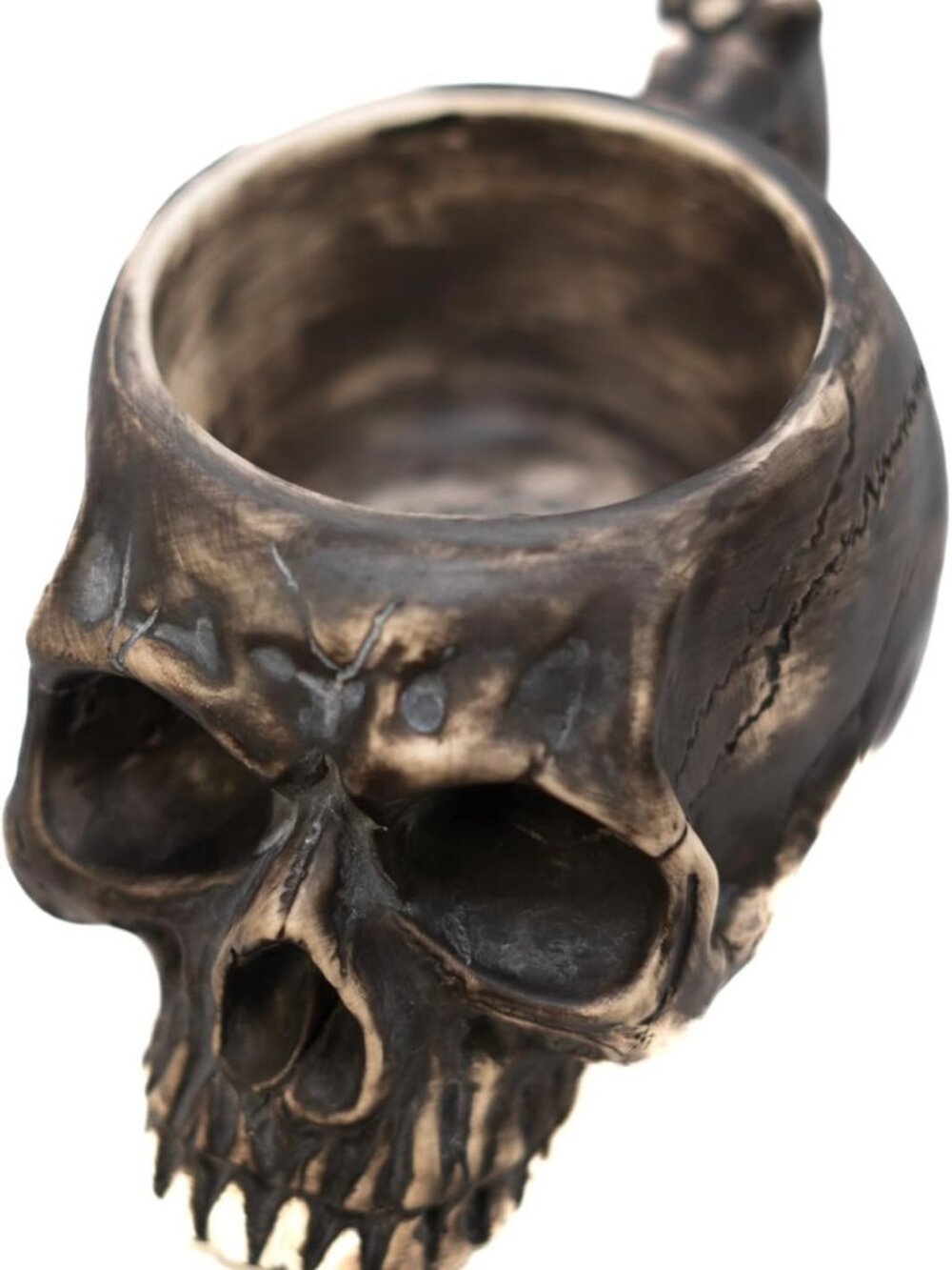 Gothic Skull Mug | Black Ceramic Coffee Cup | 8 oz Halloween Tea & Espresso Cup